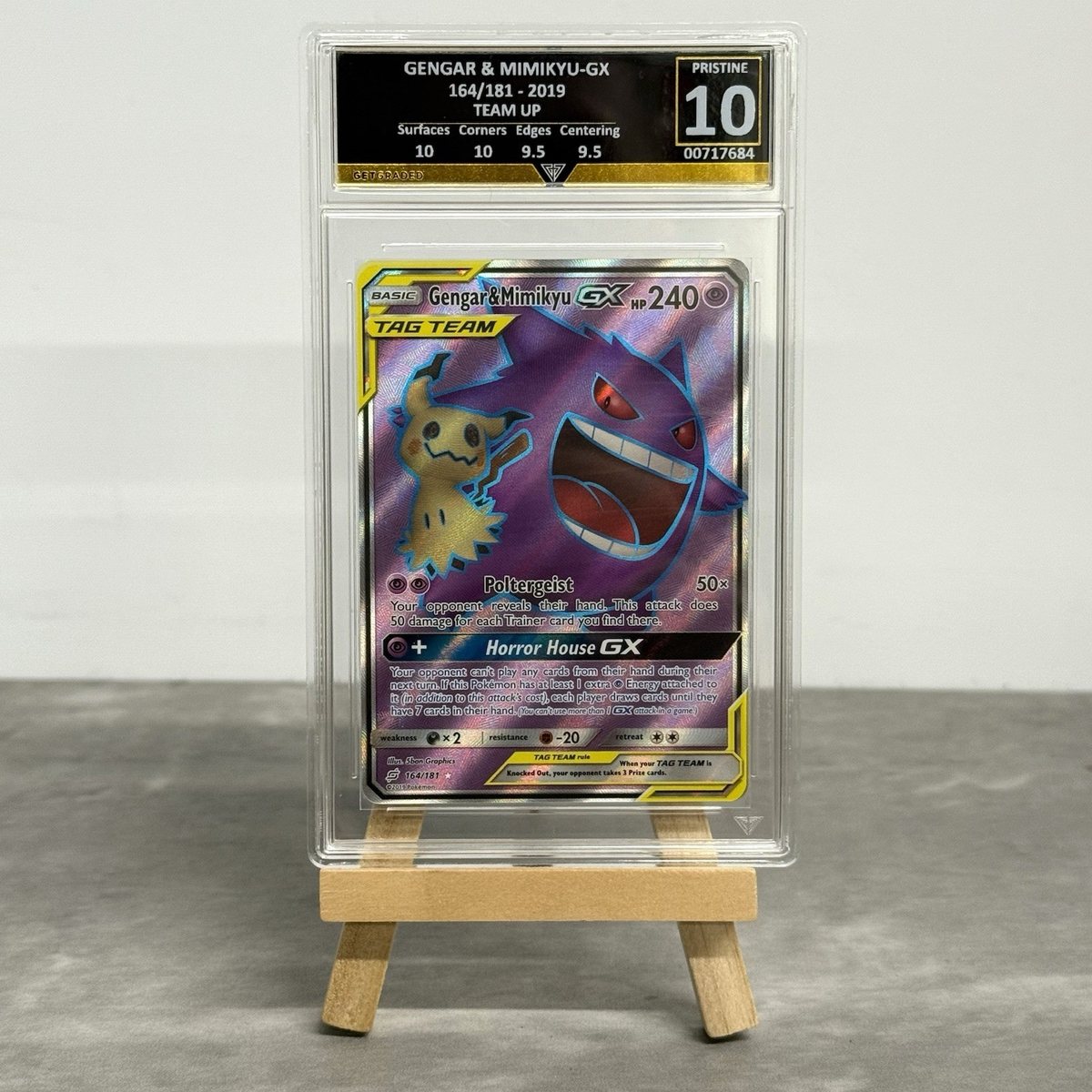 Gengar & Mimikyu-GX – 164/181 – 2019 – Team Up | Get Graded Pristine 10 – Photo 1