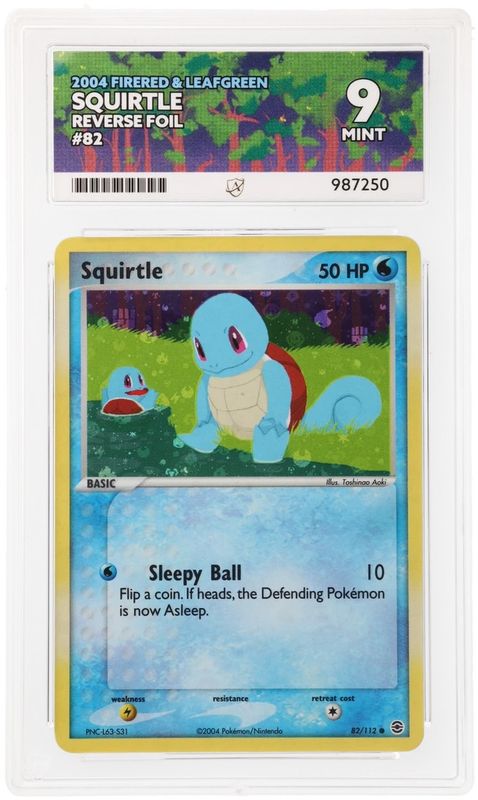 Squirtle 82/112 Reverse Holo Firered & Leafgreen Pokemon ACE 9 Mint
