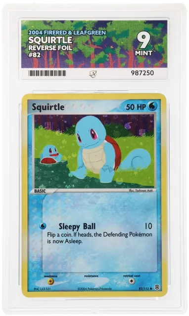 Squirtle 82/112 Reverse Holo Firered & Leafgreen Pokemon ACE 9 Mint